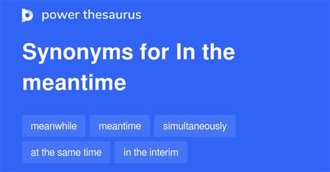 in the meantime definition.